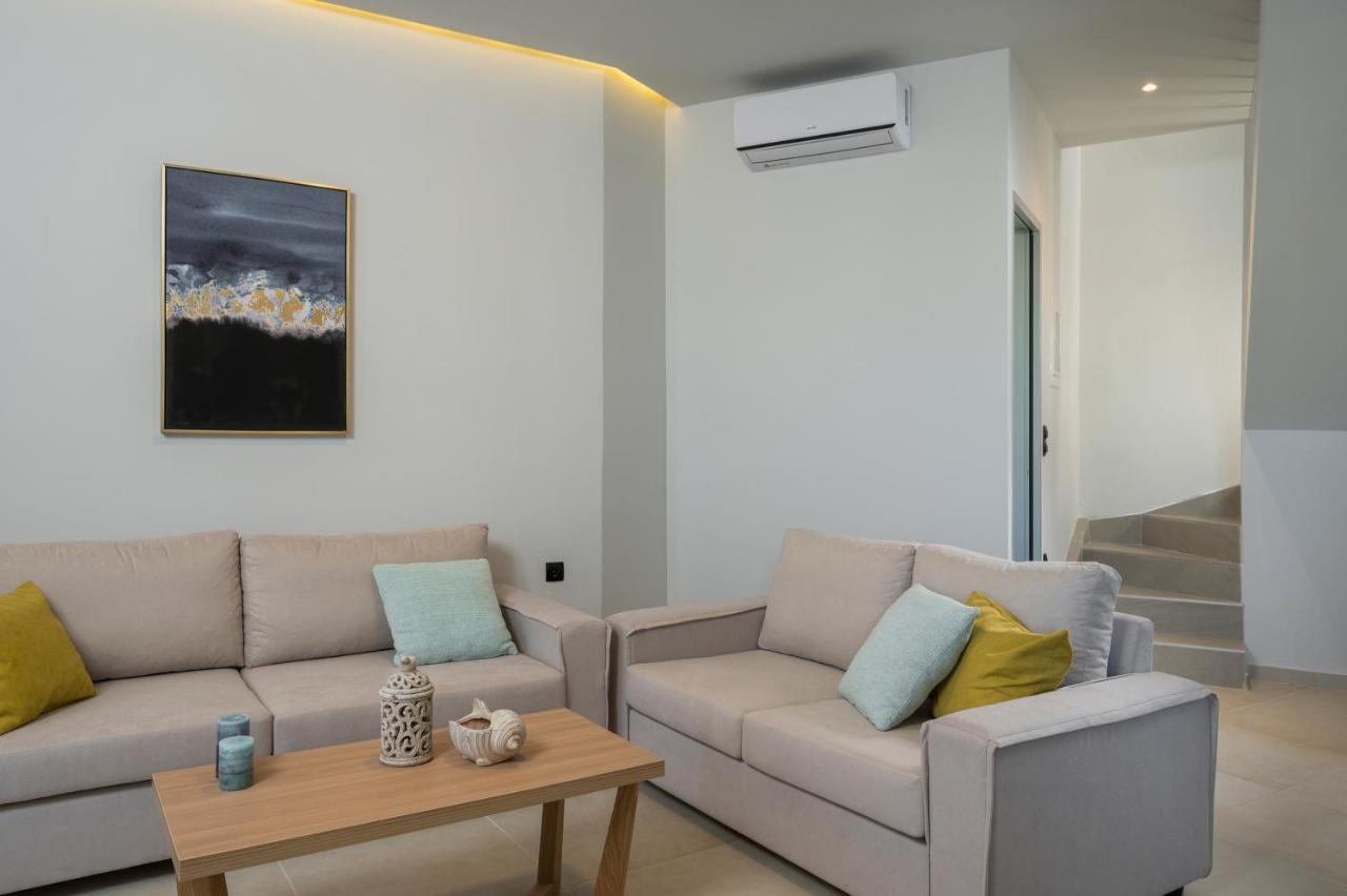 Aegean Breeze Luxury Apartments Next To The Sea Maleme  Bagian luar foto