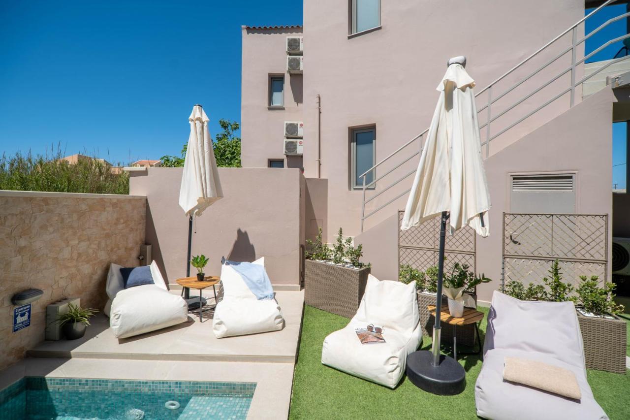Aegean Breeze Luxury Apartments Next To The Sea Maleme  Bagian luar foto